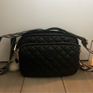 Elegant Black Quilted Crossbody Bag